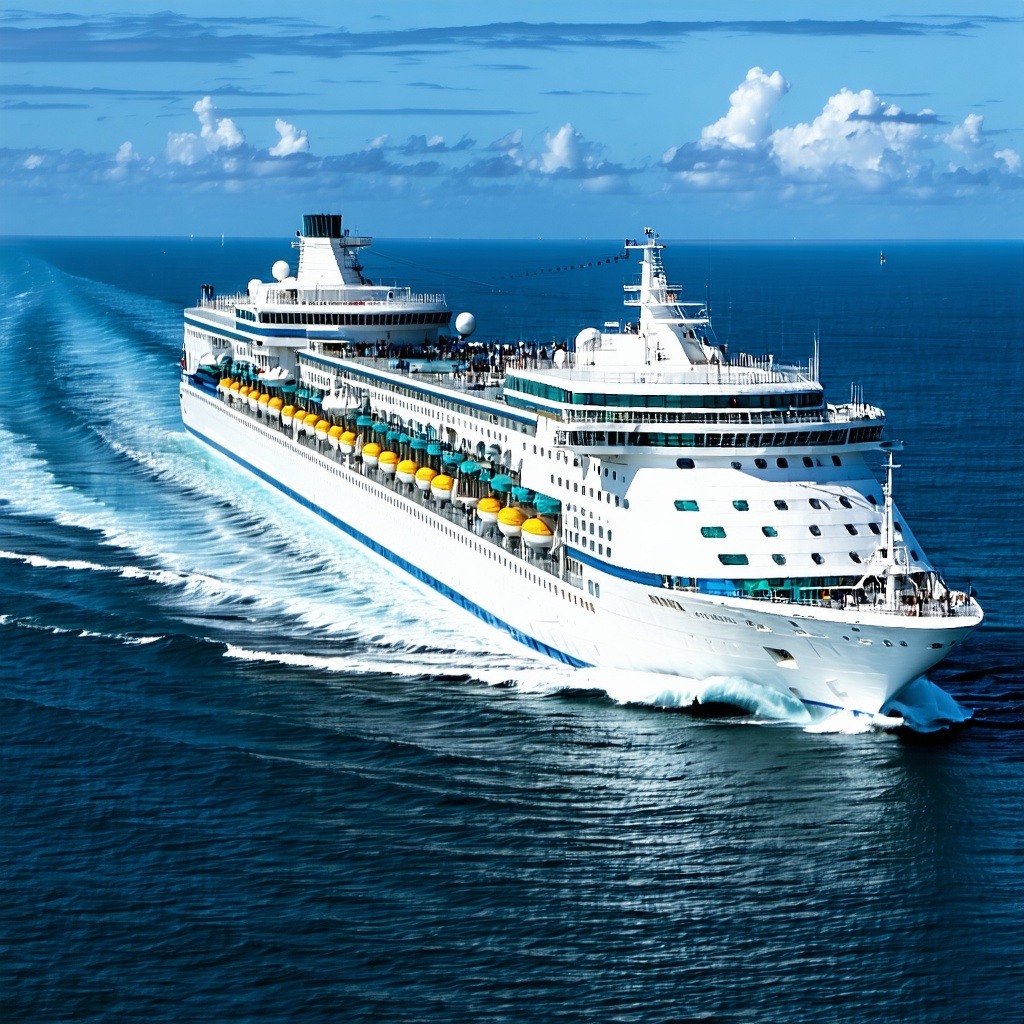ocean cruise liner on the ocean ocean cruise liner on the ocean